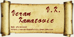 Veran Kamatović vizit kartica